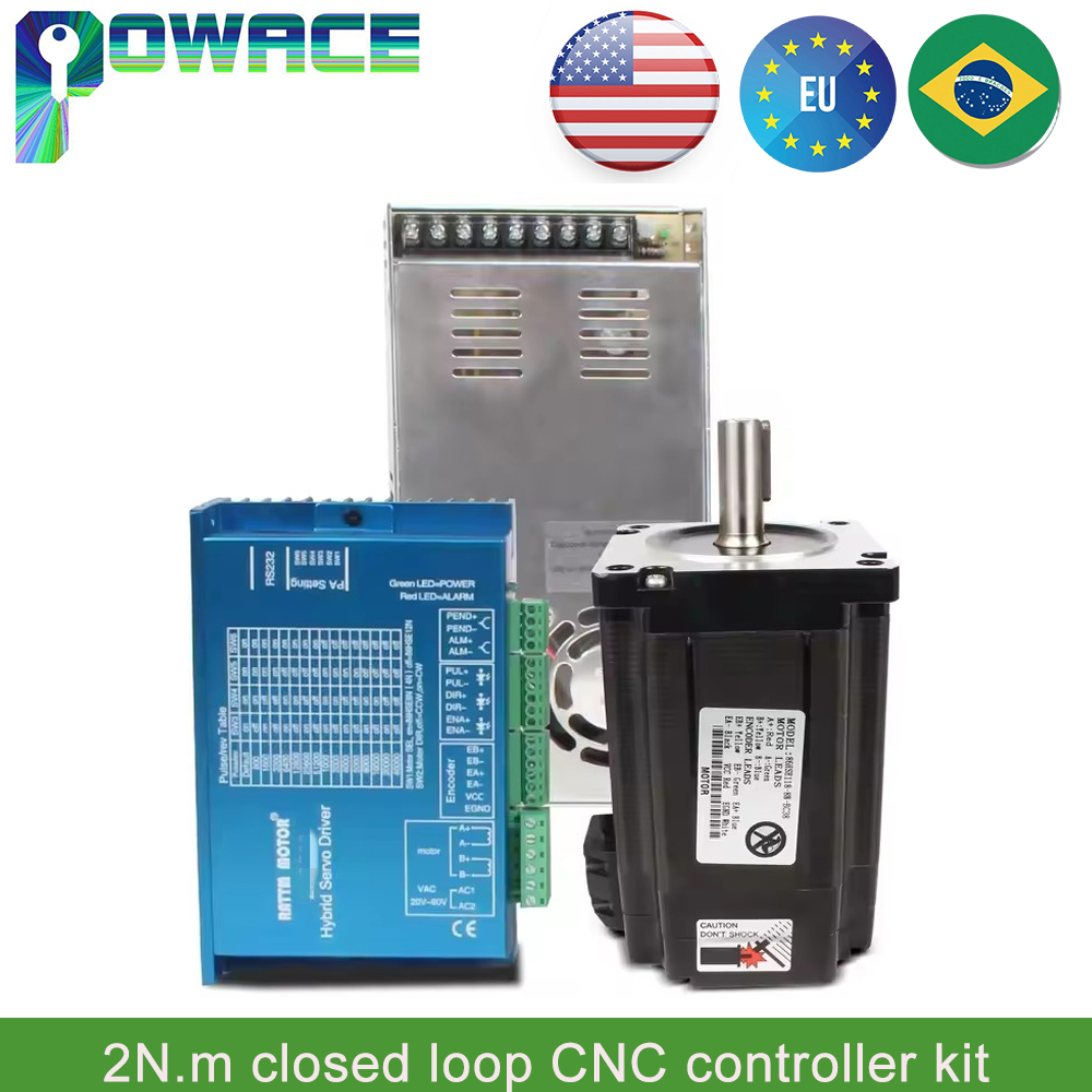 【EU】 2N.m Nema23 Chiuso Servo  - Nema 23 Closed Loop Stepper Motor Driver Kit avaliação e preço